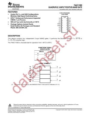 74AC11000DRE4 datasheet  